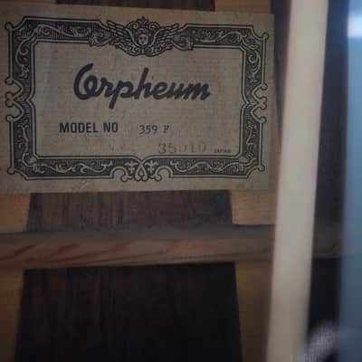 Vintage 70's Orpheum 359-F Acoustic Guitar With Case image 8