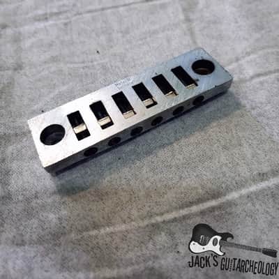 Gibson "Harmonica" Schaller-made Tune-O-Matic Bridge for Marauder, L6S, S-1 (1970s, Chrome) image 7