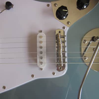 Fender Squier Limited Edition Affinity Series Jaguar Electric Guitar Ice Blue Metallic image 3
