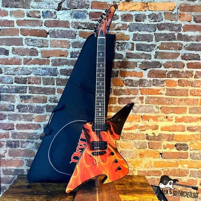Devlin Interceptor Flames Electric Guitar w/ GB (2000s - Flames) image 2