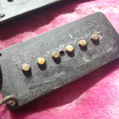 Vintage 1959 Fender Jazzmaster Pickup Set Black Bottom 1958 1960 1961 1962 1963 image 5