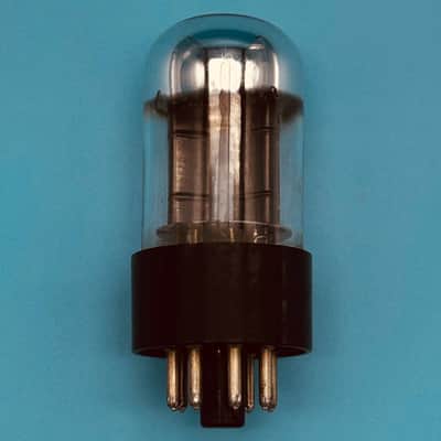 1950s Sylvania 6SN7GTB Vintage Chrome Top Black Plate Silvertone Preamp TubeT299 image 3