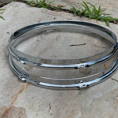 New (2) Gretsch 302 Tom Hoop Pair 13" 6-Hole G30213 6-Lug Rim image 3