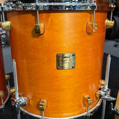 ~RARE!~ Yamaha Maple Custom 5-Piece 10/12/14/16/20 Drum Kit Set in Satin Natural Vintage with SKB Soft-Shell Bags image 9