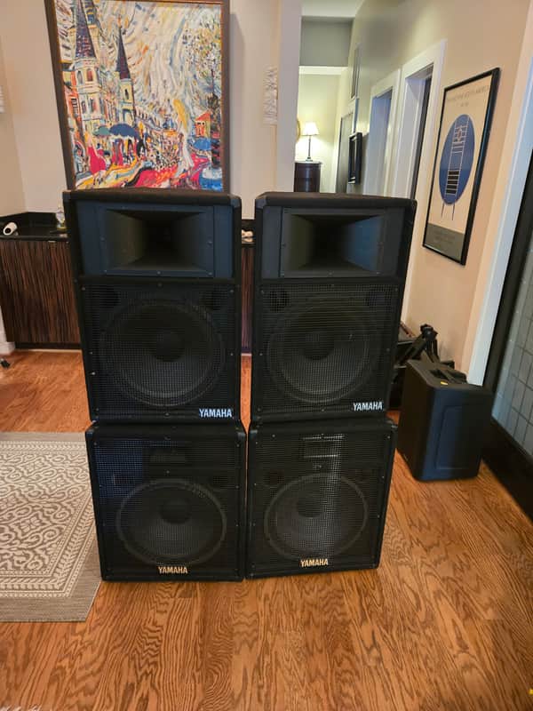 2 YAMAHA S115III Club Series III 15-inch passive PA speakerS LATE 1990 - EXCELLENT image 1
