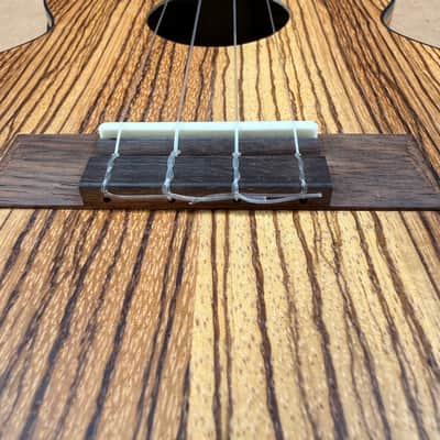 Caramel "Melts in my Heart" Acoustic-Electric Handcrafted Zebrawood Ukulele (Used - Good Condition) image 24