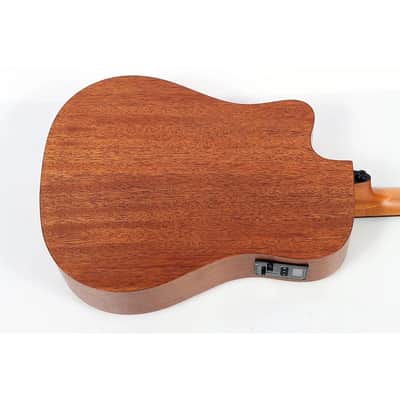 Lag Guitars Hyvibe Dreadnought Cutaway Acoustic Guitar with Bag Regular Natural image 4