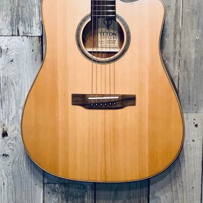 Teton STS105CENT Acoustic Electric Dreadnought Guitar, Solid Cedar Top, Buy it Here we Ship so FAST image 4