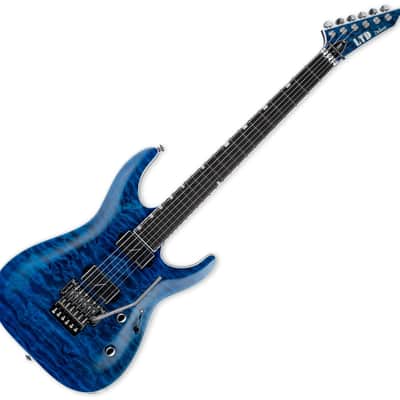 ESP LTD M-1000QM Electric Guitar Black Ocean image 1