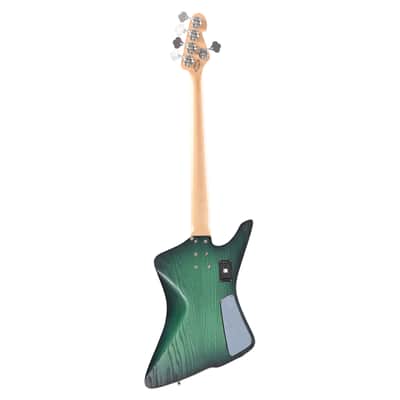 Sandberg Forty Eight Matte Greenburst Fretless 5-String Lefty (Serial #40418) image 5