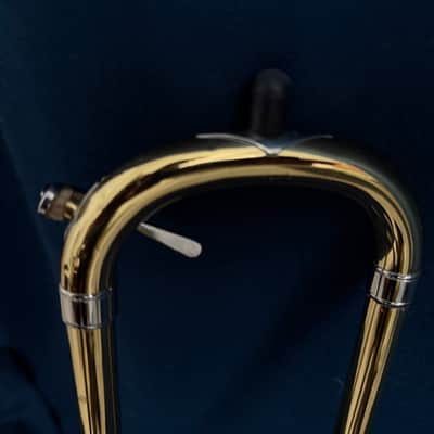 Bach 42BO Stradivarius Series Tenor Trombone with Open Wrap F Attachment Standard Rotor Valve - Clear Lacquered Brass image 14