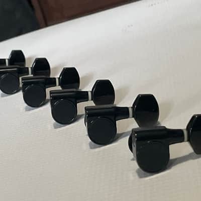 2000's Korean Era Ibanez RG & S Series Black Dual Pin Tuning Pegs Tuners 6 In LIne image 1