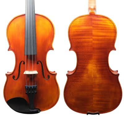 Handmade 3/4 Violin Outfit – European Flamed Tonewood, Rich Warm Tone,Case & Bow image 2