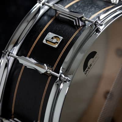 British Drum Company Merlin | 14x5.5" 10-Lug Maple / Birch Snare Drum Black Tulip Veneer. New with Full Warranty! image 21