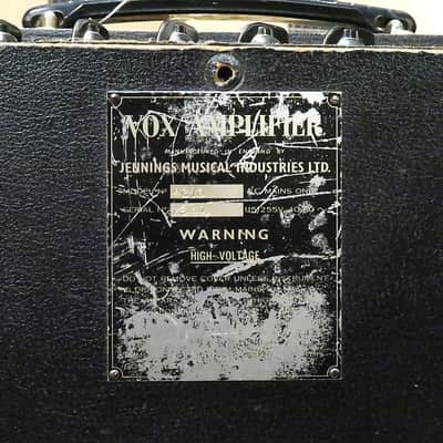 1963 Vox AC-10 Twin Combo Amp with Cover (Joe Satriani Private Collection)(Pre-Owned) image 8