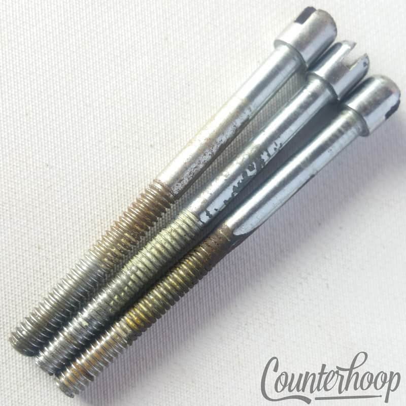 Ajax 3x 2 9/16" Slotted Tension T-Rods Snare/Tom Drum UK Vintage 60s Tensioner image 1