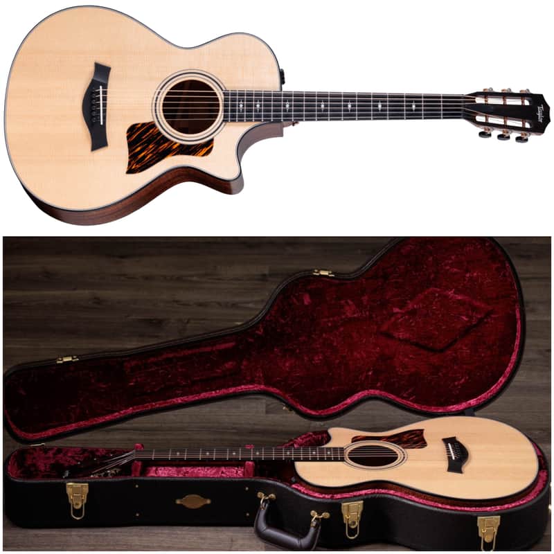 Taylor 312ce 12-Fret V-Class Acoustic-electric Guitar, Natural with Case image 1