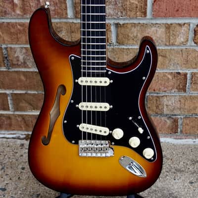 Fender Limited Edition Suona Stratocaster Thinline Ebony Fingerboard Violin Burst image 1