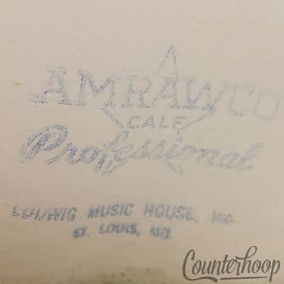 *Ludwig 29" Timpani Calf Skin Bass Drum Head Retuck Vintage 30s Resonant Amrawco image 3