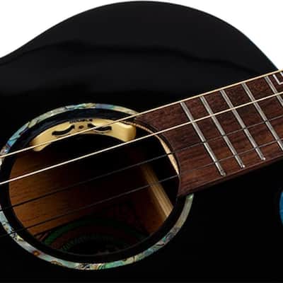 Flight Nighthawk EQ-A Royal Series Solid Spruce Top Mahogany Neck 4-String Acoustic-Electric Baritone Ukulele w/Gig Bag, Pickup & Humidifier image 7