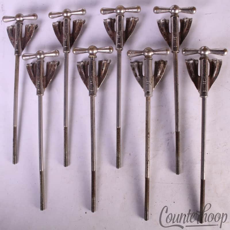 WFL Ludwig 1x Bass Drum Long Bow-Tie Tension T-Rod+Claw 7.5"Nickel Club-Date50 image 1