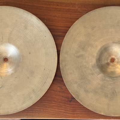 70s thin stamp Zildjian 13" A. Zildjian Hi-Hat Cymbals (Pair) image 2