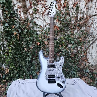 Wilhelm Guitars Custom Handmade HH Super Strat Solid Body Electric Guitar "Black Frost" image 2