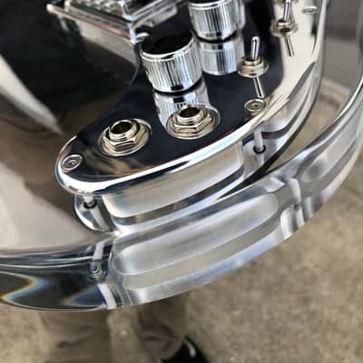Electrical Guitar Company Jerry Garcia Acrylic Hybrid OBEL aluminum neck 2019 Polished image 3