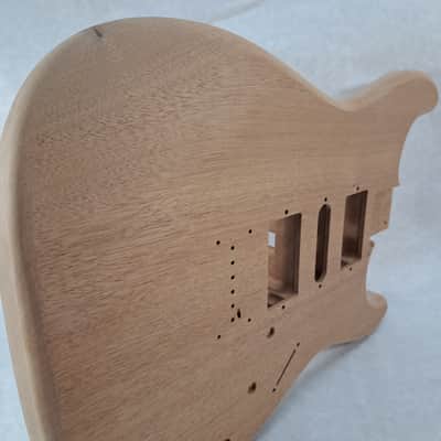Unfinished 1 Pc. Mahogany HSH Hardtail guitar body - fits Fender Strat Stratocaster necks J1953 image 6