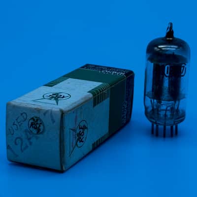 1950s RCA 12AU7 ECC82 Vintage Long Black Plate D Getter Preamp Tube! T306 image 1