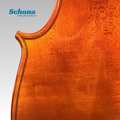 SCHONA SC-01BE - Glossy Finish Solid Wood Handmade Spruce Top Maple Back/Sides Cello Entry Level Exam  Cello for Beginners image 7