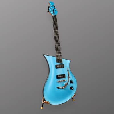Senez Guitars Psari - Carve Top. Sky Blue. Dual P-90's. NEW. (Authorized Dealer) image 2