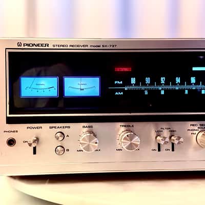 🎶 Pioneer SX-737 / SX737 Vintage Stereo Receiver – Serviced – Cleaned – Tested – Blue LED – Original Wood Case image 3