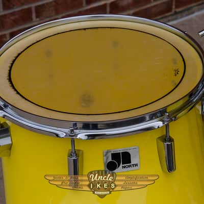 Vintage North Yellow 6 Piece Drum Set with Gibraltar Rack image 9