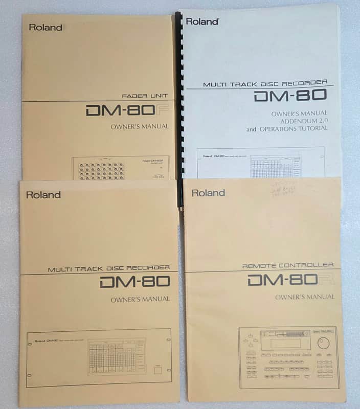 Roland DM-80 Recorder Original Manual Set - DM-80, DM-80R, DM-80F, Addendum image 1