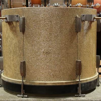 1940s Sonorus Superior Class 14x19 Bass Drum in Gold Sparkle image 9