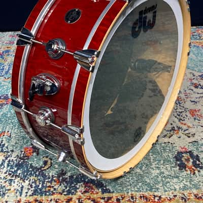 DW Tris Imboden's Chicago, 8x22" DW/May Bass Woofer with Internal Microphone 2002 - Transparent Wine Red Lacquer image 6
