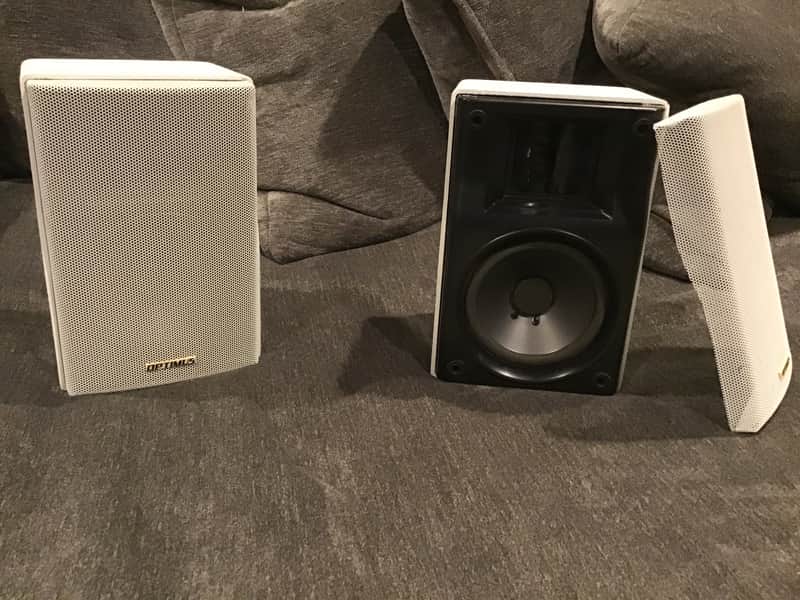 Optimus Pro X77 Bookshelf Speakers - Linaeum Tweeters  - White image 1