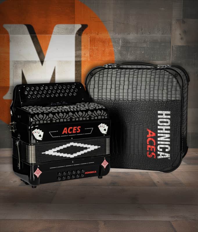 Hohnica ACES II GCF Accordion - Black 3 Registers (ACES II GBK) image 1