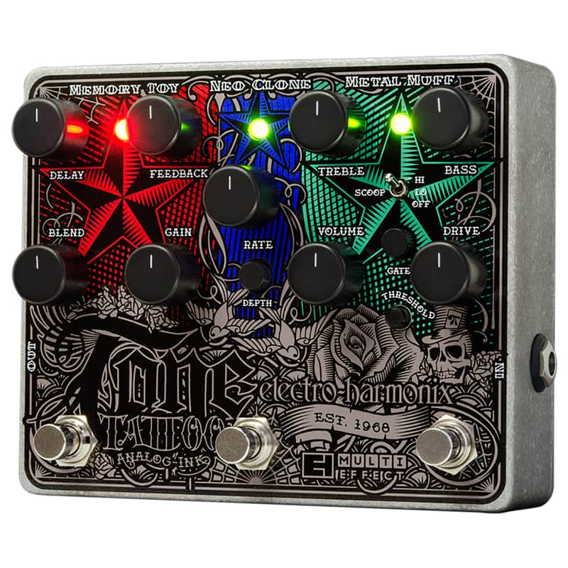 Electro-Harmonix EHX Tone Tattoo Analog Multi-Effects Pedal with Power Supply image 1