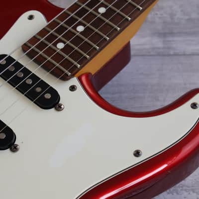 1985 Squier Japan ST314-60 Contemporary Series Medium Scale Stratocaster (Candy Apple Red) image 6