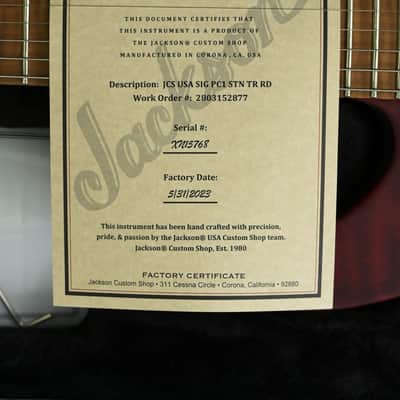 Jackson USA Signature Phil Collen PC1 Satin Stain - Satin Trans Red image 16