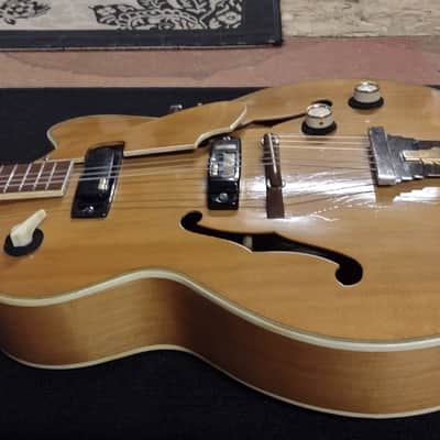 ARCHTOP ELECTRIC GEMTONE 1960'S - NATURAL WOOD image 12