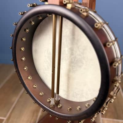 Custom Vega Senator 19-Fret Tenor Banjo with Fiberskin head, Vintage Star Hardware and Marbled Fretboard image 21