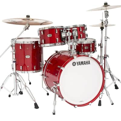 Yamaha Absolute Hybrid Maple 4 Piece Drum Shell Pack 22" Bass Drum (Red Autumn) Restock Deal image 3