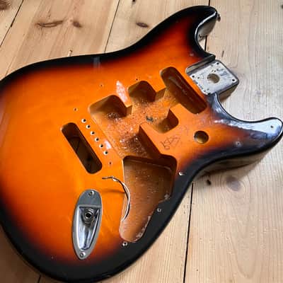 Fender Stratocaster Electric Guitar Body Mexico Strat Sunburst 1998 image 2