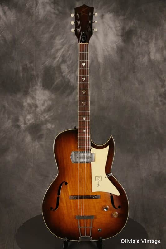 Kay K580 Galaxie Thinline 1960s Tobacco Sunburst | Reverb