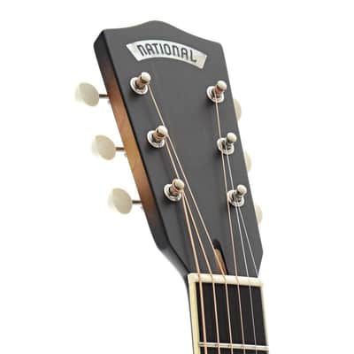 National Reso-Phonic Style O GERMAN SILVER 14 Fret 2024 Mirror Nickel with Deco Palm Tree Design image 20