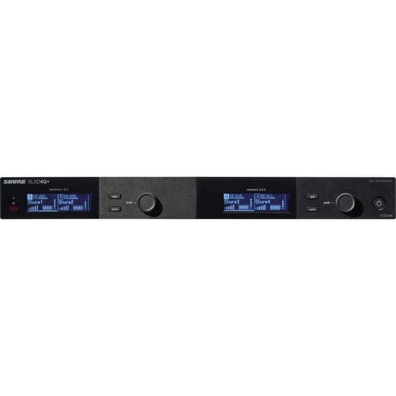 Shure SLXD4QDAN+ Quad Wireless Receiver with Dante - G57 Band image 1