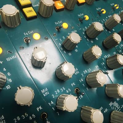 Helios Vintage 12 Channel mixing console ex The Who Ramport Studios 1971 Aqua Blue Green image 8